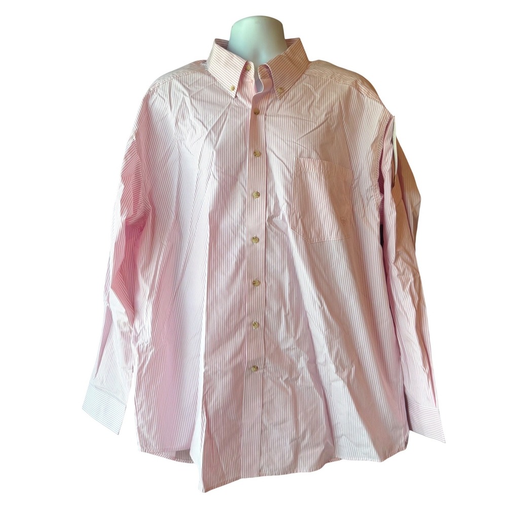 Ariat Pro Series Balin Shirt Men's Size XXL Pink Stripe Western Button Down NWT